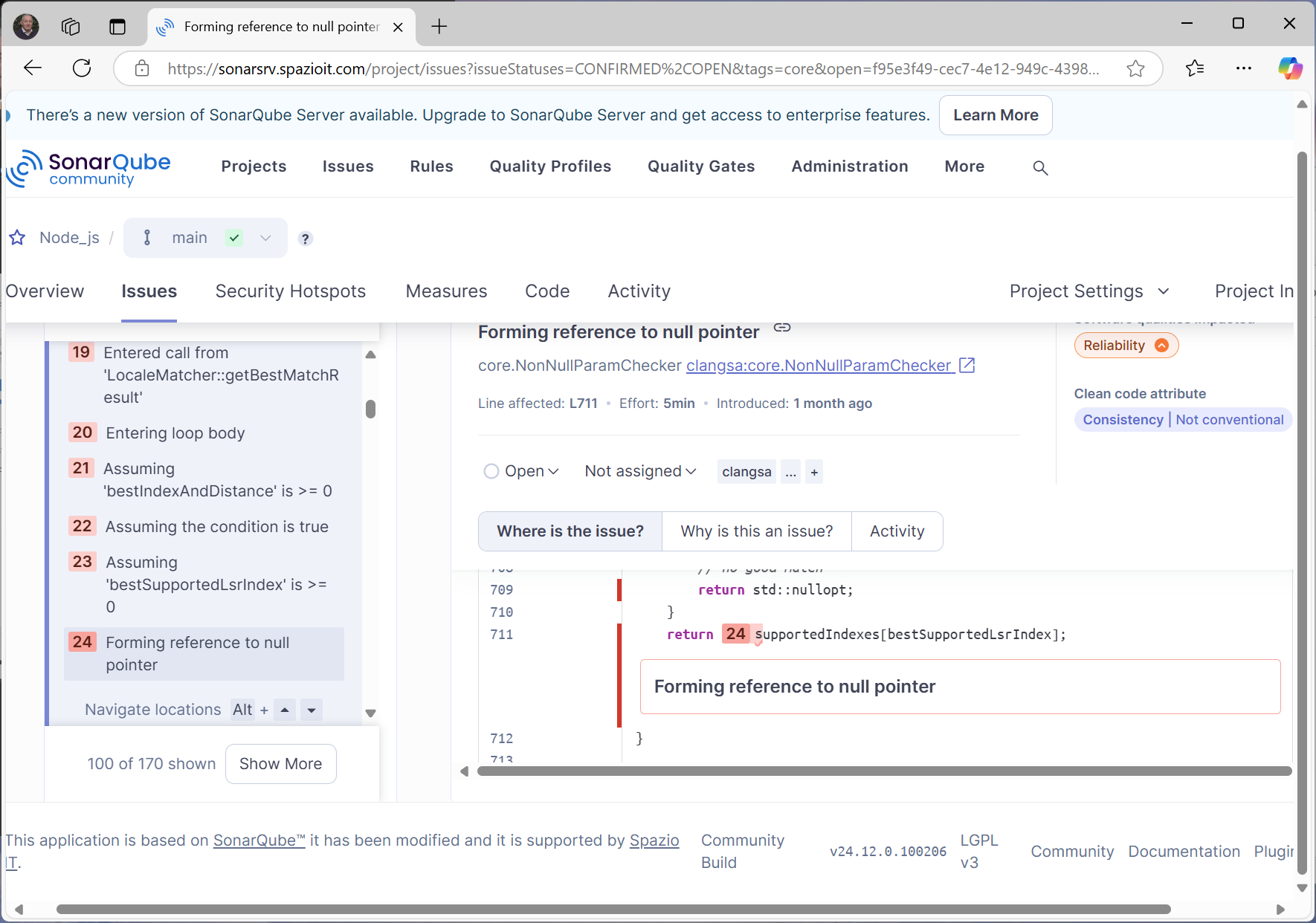 Il C/C++ Plugin di Spazio IT integrato con SonarQube 24.12.