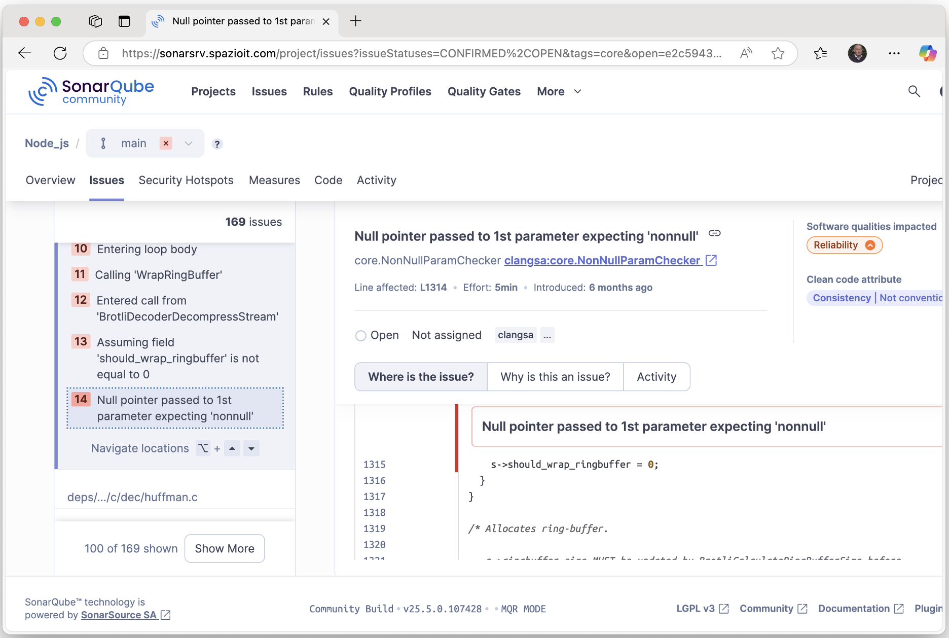 Spazio IT C/C++ Plugin ported to SonarQube 25.5.