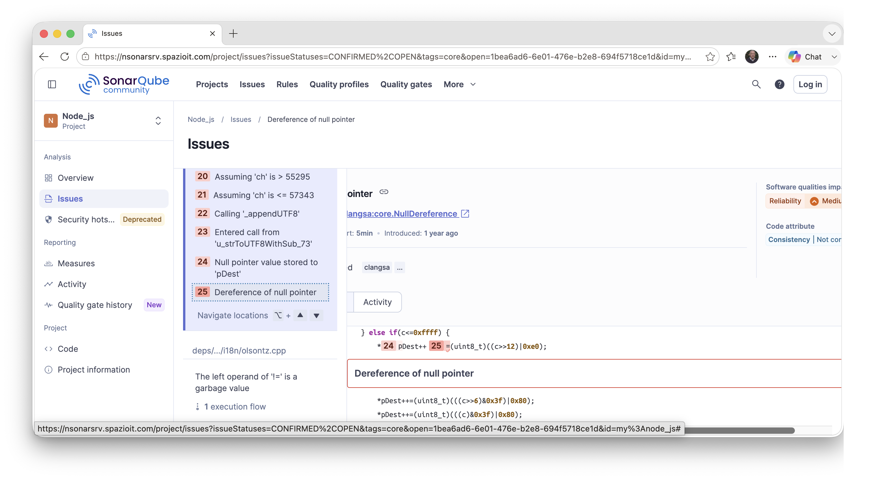 Il C/C++ Plugin di Spazio IT integrato con SonarQube 26.8.